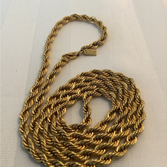 Vintage Monet Gold Tone Rope Chain 30.5” - Picture 3 of 4